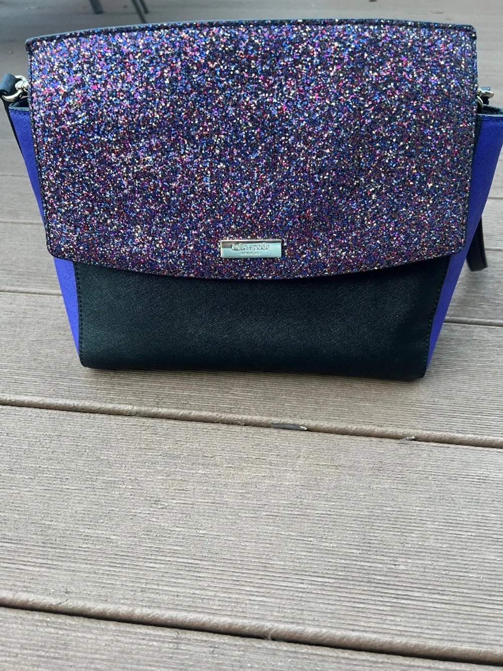 Kate Spade Alisare Glitter flap crossbody bag